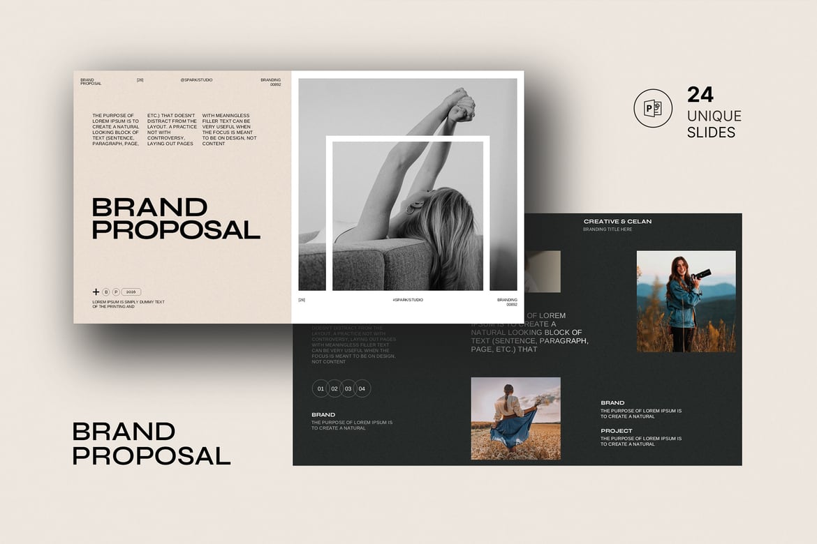 Template Presentasi Proposal Brand yang Elegan dan Modern