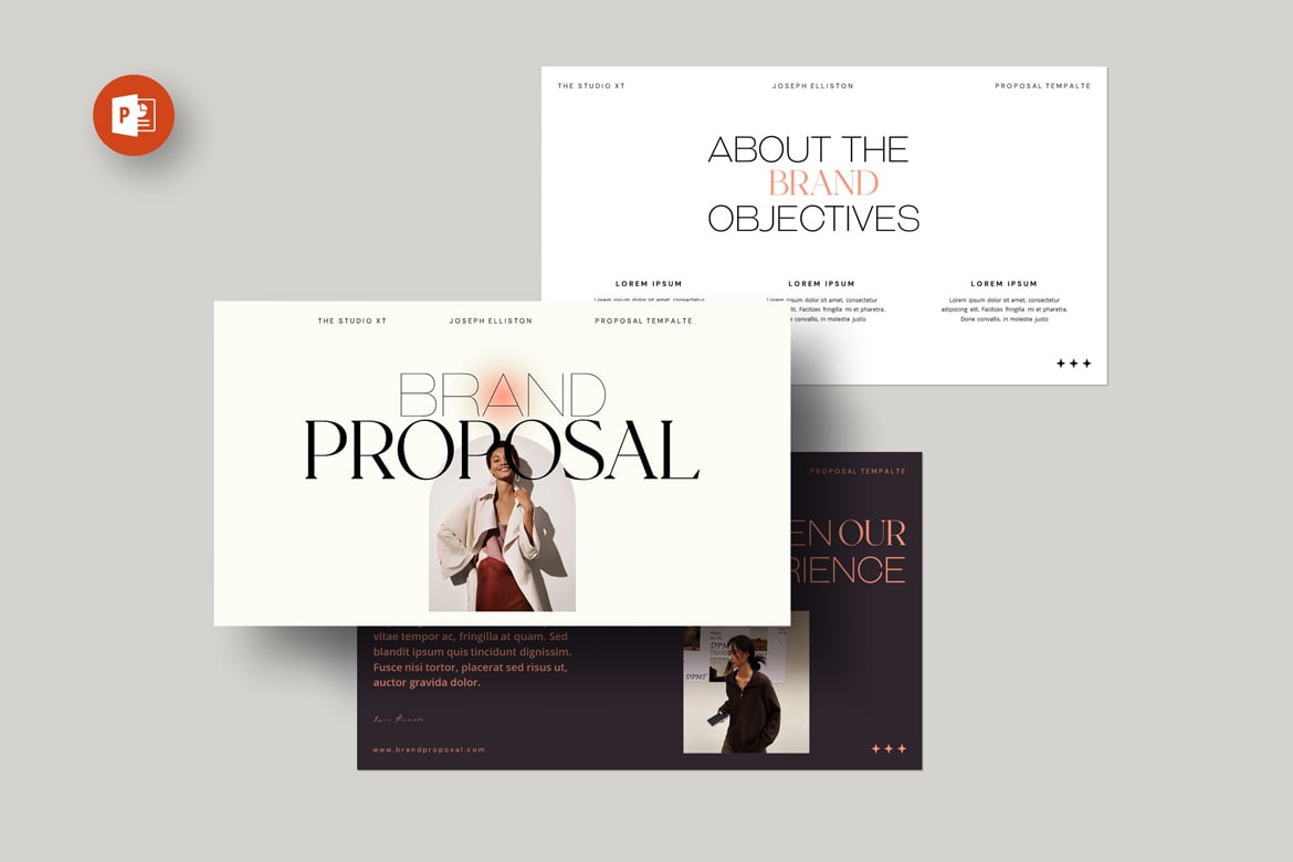 Template PowerPoint Proposal Brand yang Profesional dan Modern