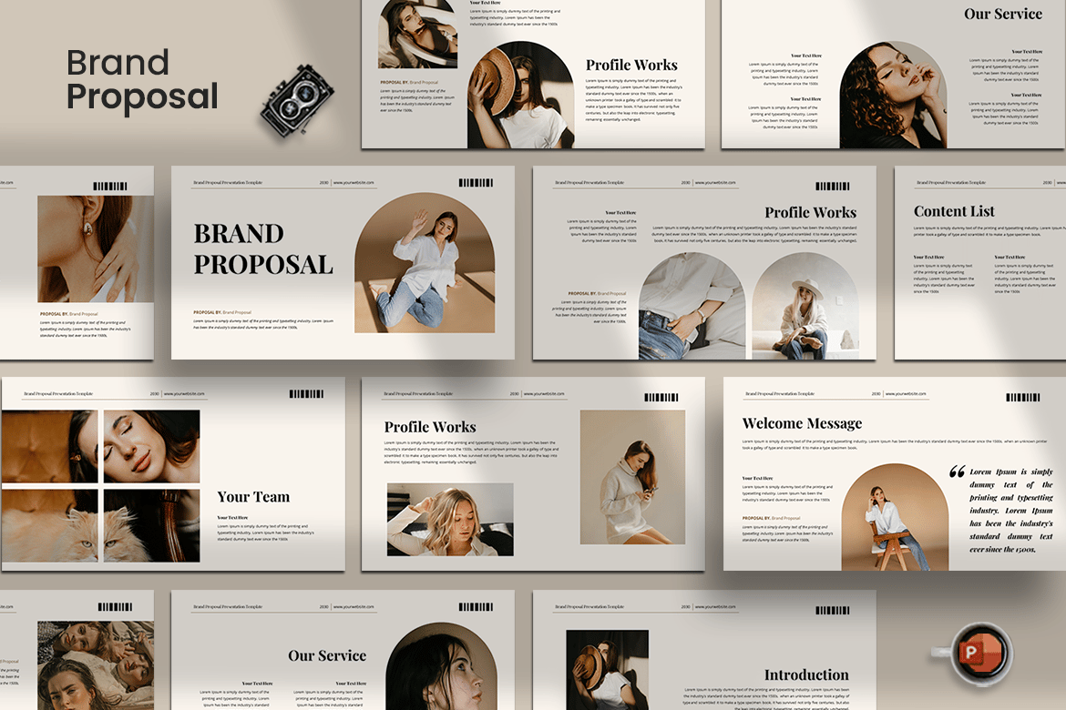 Template PowerPoint Proposal Merek yang Menarik dan Profesional
