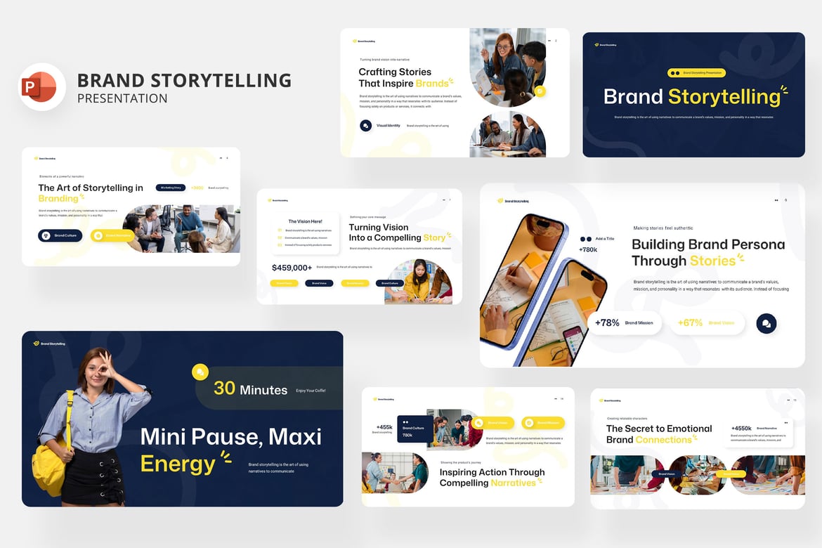 Template Presentasi Cerita Merek yang Menarik