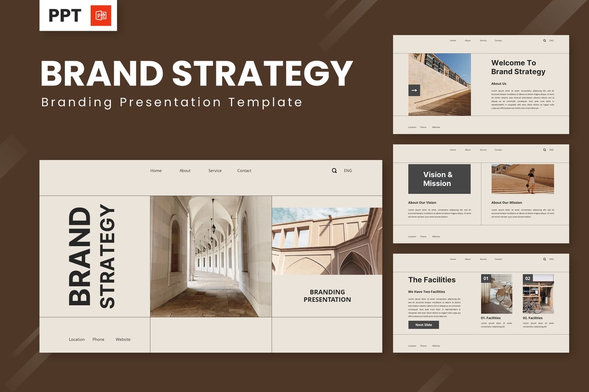 Template Presentasi Strategi Merek yang Kuat dan Menarik