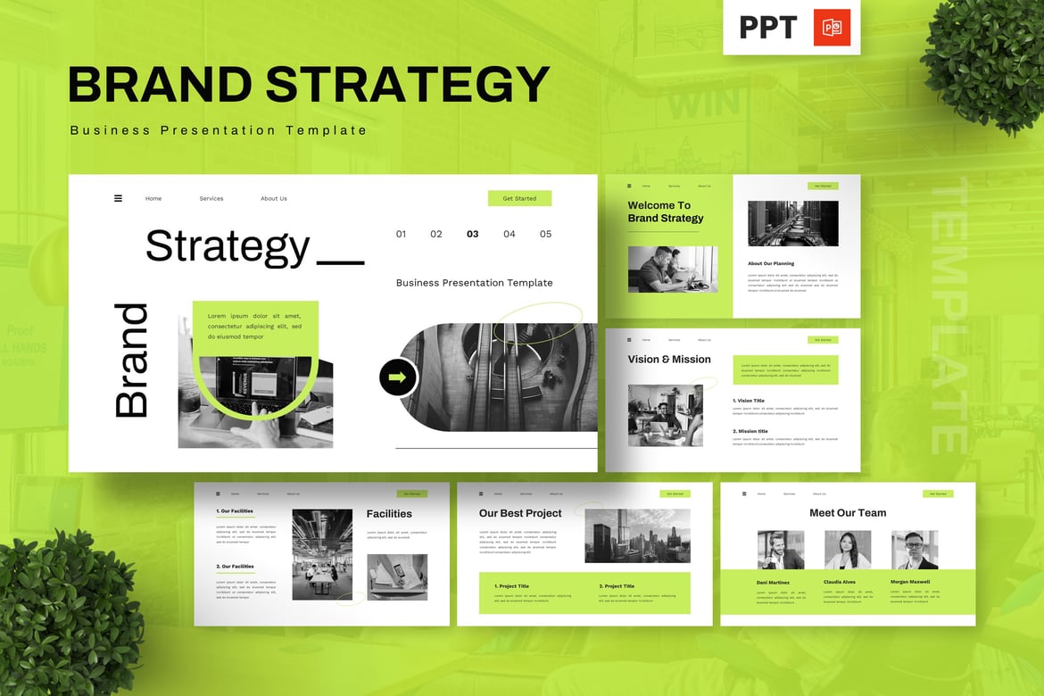 Template Powerpoint Strategi Merek - Solusi Presentasi Profesional
