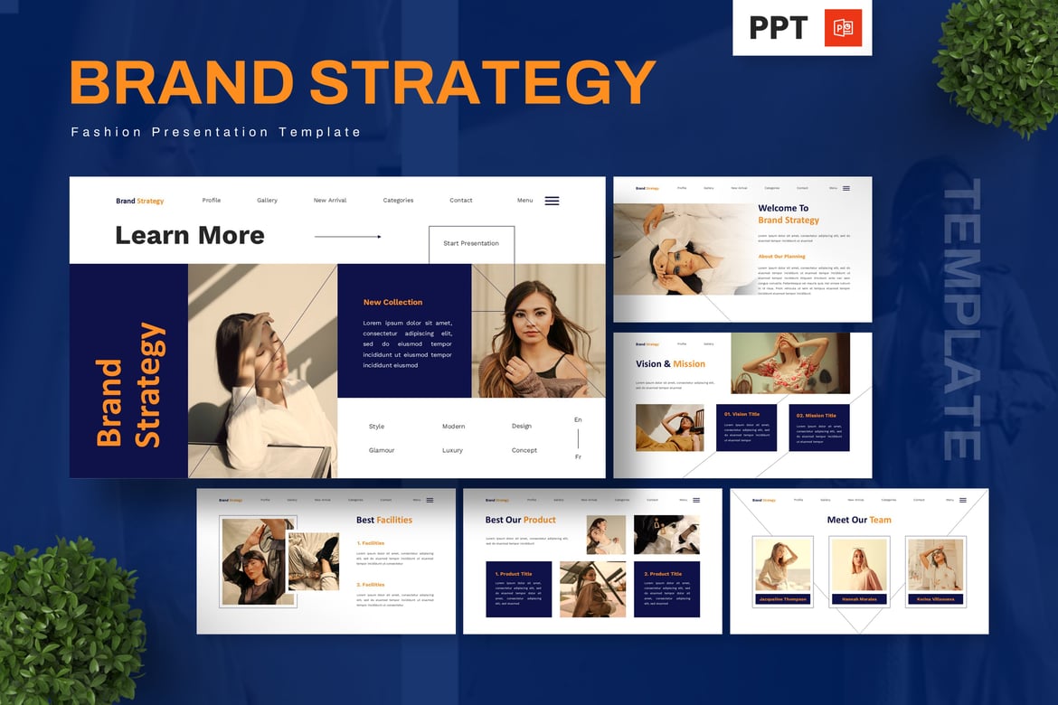 Template Presentasi Brand Strategi Fashion yang Menarik