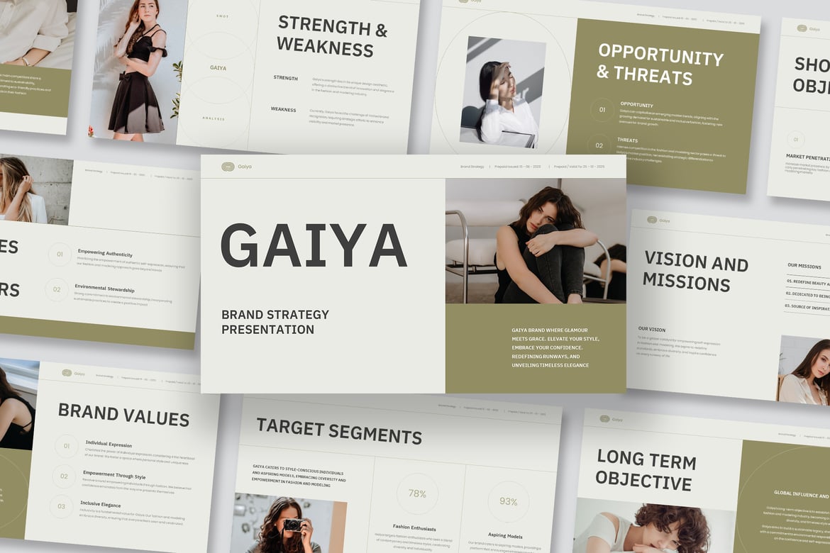 Template Powerpoint Strategi Merek yang Menarik dan Profesional