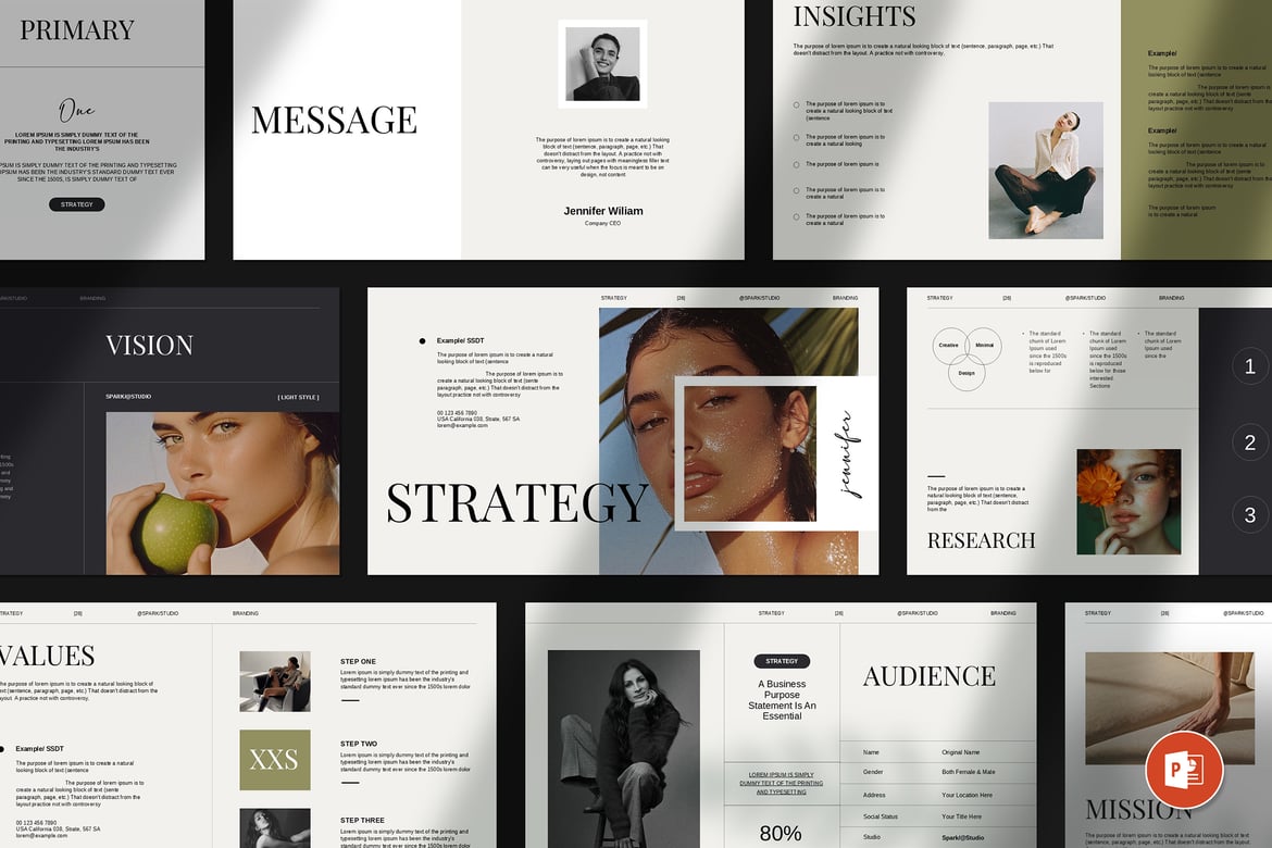 Template Presentasi Strategi Merek yang Menarik dan Profesional
