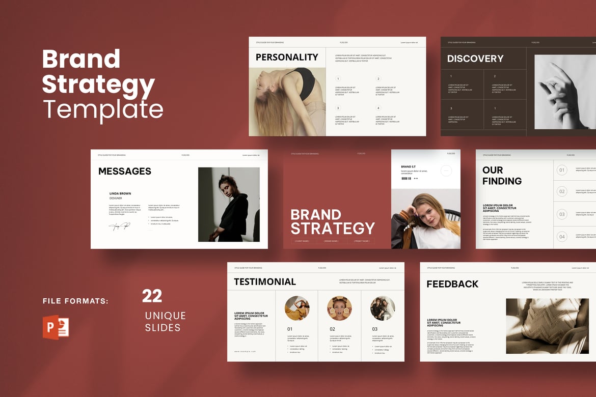 Template PowerPoint Strategi Merek yang Menarik dan Profesional