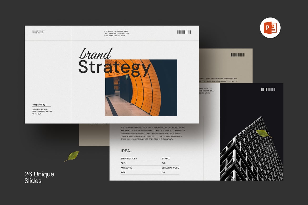 Template Presentasi PowerPoint Strategi Merek yang Profesional dan Kreatif