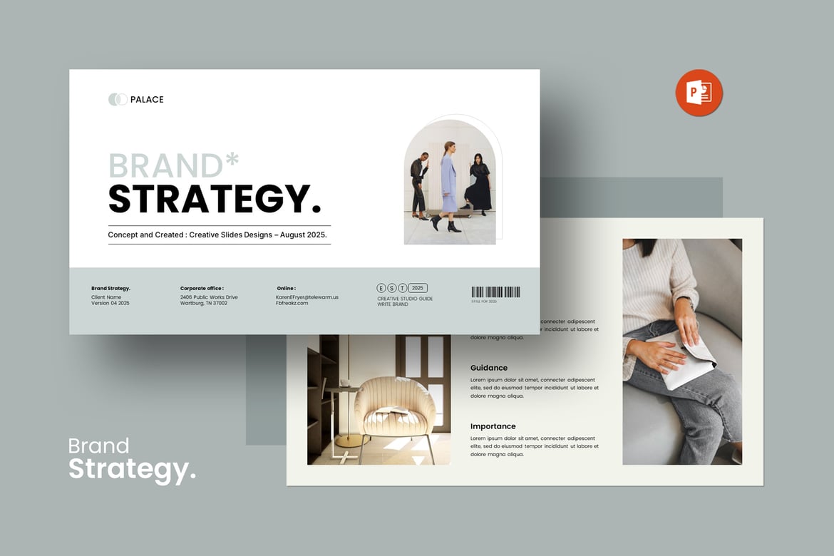 Template PowerPoint Strategi Merek yang Menarik dan Profesional