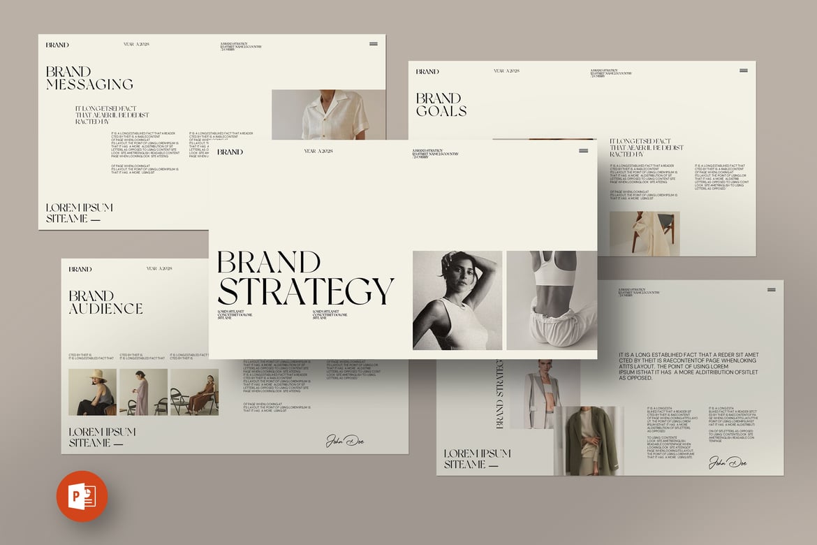 Template Presentasi Strategi Merek yang Menarik dan Profesional
