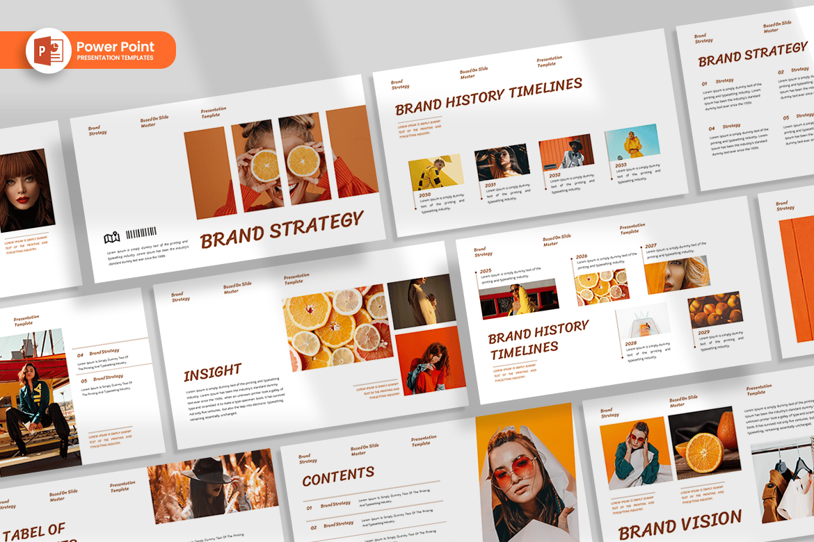 Template PowerPoint Strategi Merek yang Menarik dan Profesional