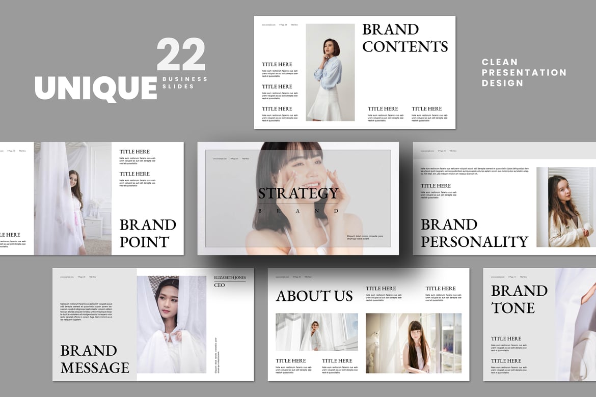 Template Powerpoint Strategi Merek yang Menarik dan Modern