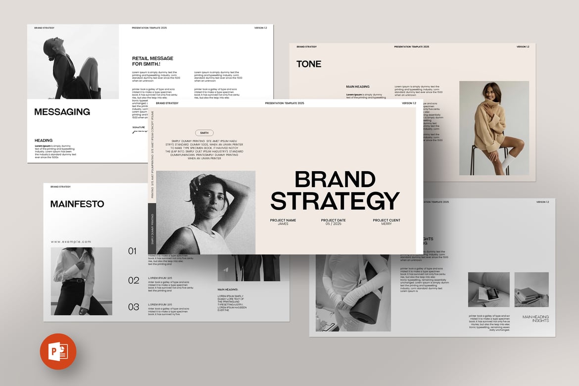Template PowerPoint Strategi Brand yang Menarik dan Profesional