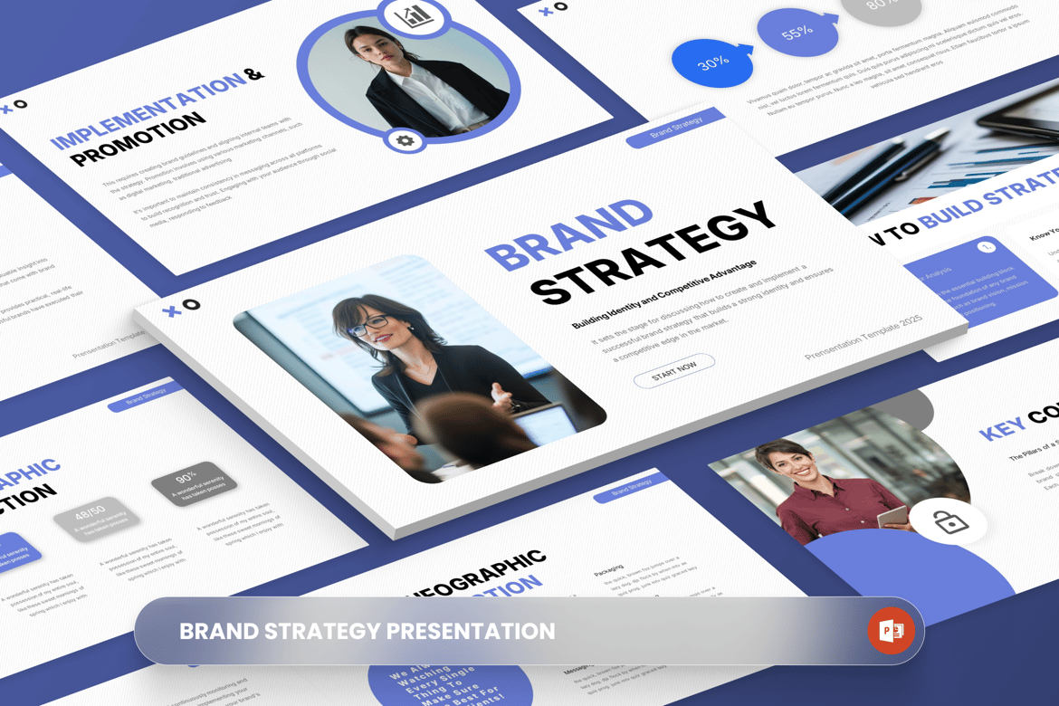 Template Presentasi Strategi Merek yang Menarik dan Profesional