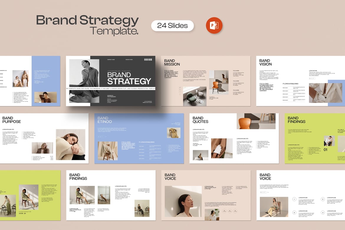 Template PowerPoint Strategi Merek yang Menarik dan Profesional