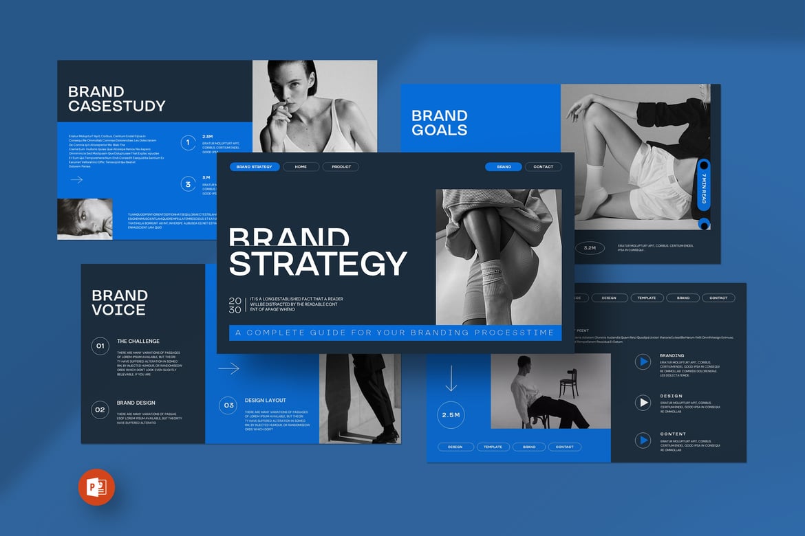 Template PowerPoint Strategi Merek yang Menarik dan Profesional