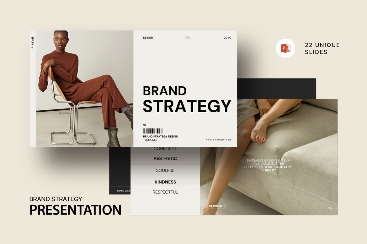 Template PowerPoint Strategi Merek yang Menarik dan Profesional