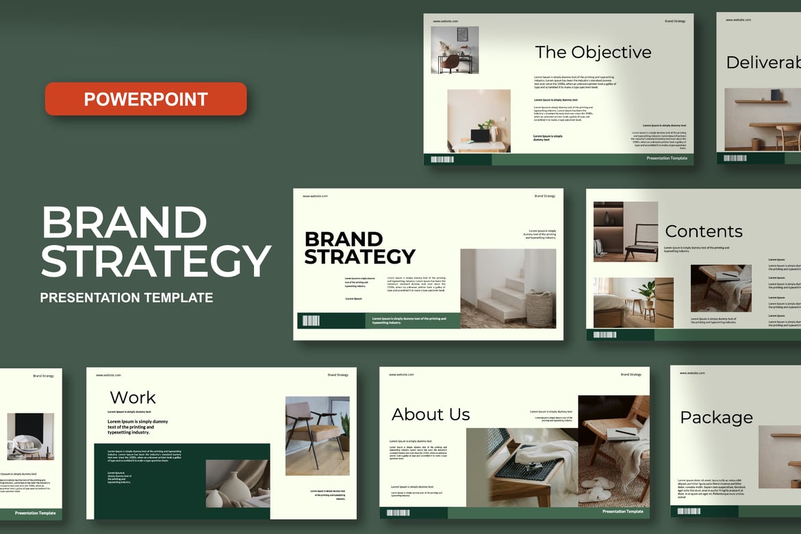 Template Powerpoint Strategi Merek yang Menarik dan Profesional