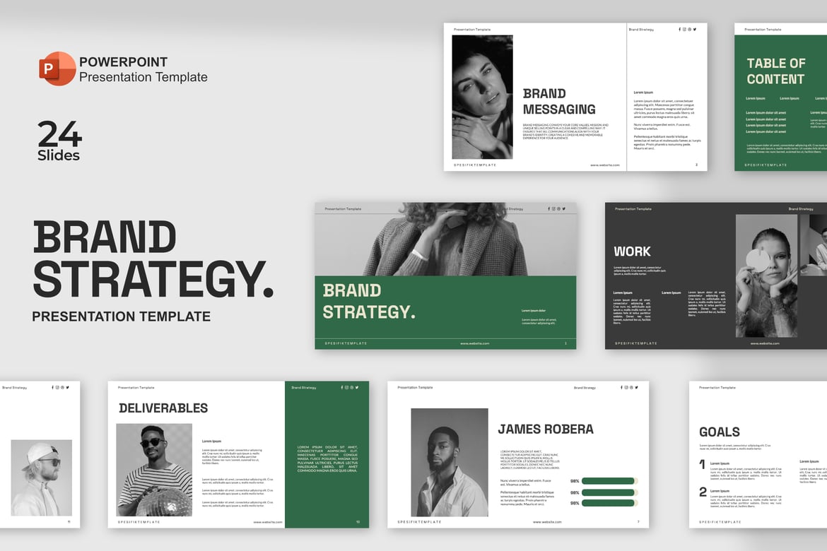 Template Powerpoint Strategi Merek yang Menarik dan Profesional