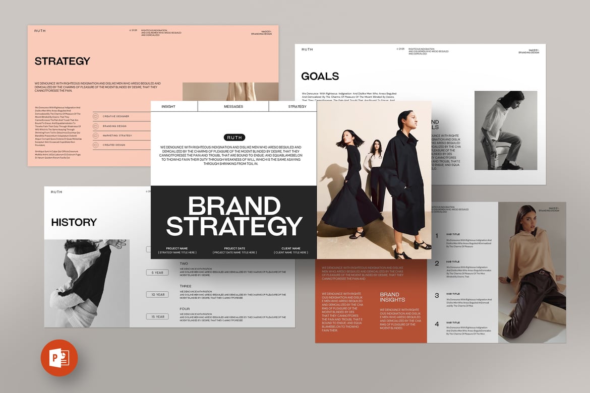 Template Presentasi Strategi Merek yang Profesional dan Menarik