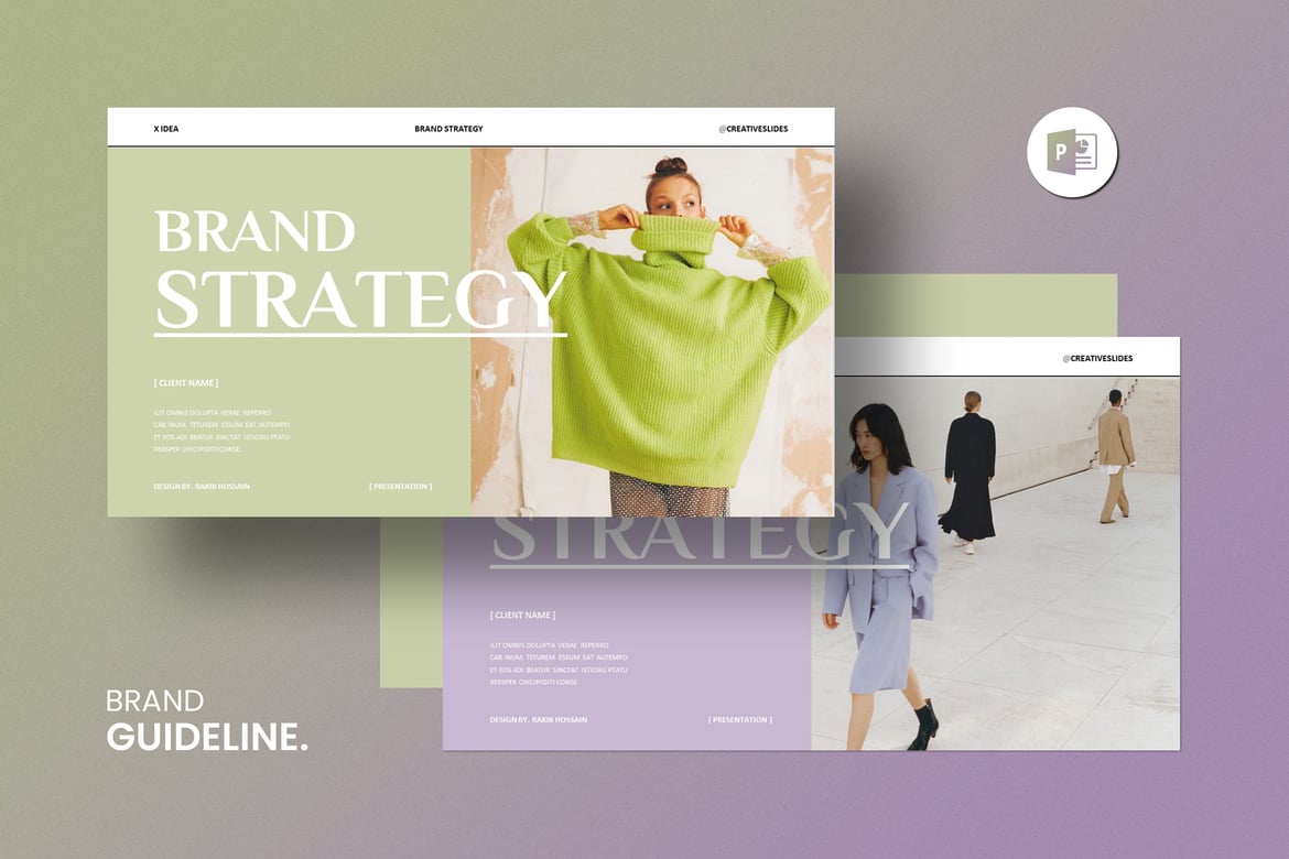 Template PowerPoint Strategi Merek yang Menarik dan Profesional