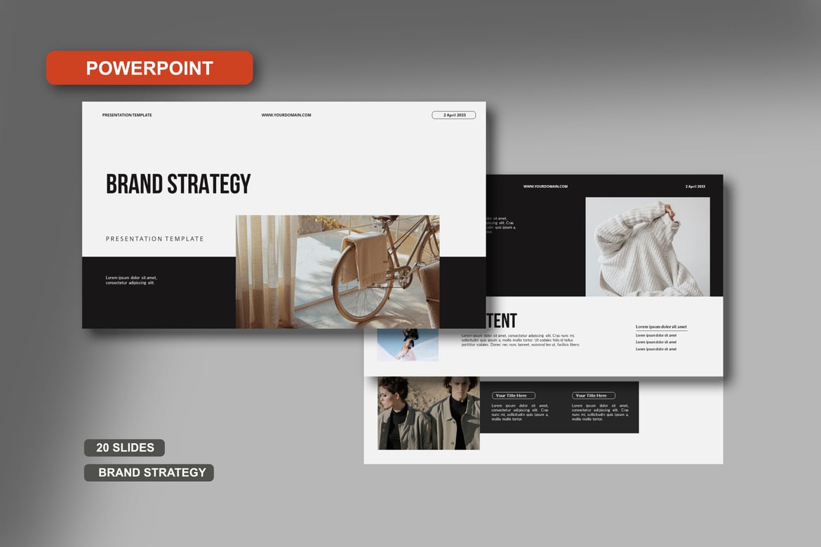 Template Powerpoint Strategi Merek yang Menarik dan Profesional