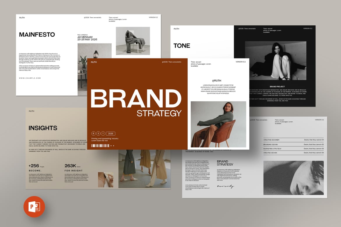 Template PowerPoint Strategi Merek yang Menarik dan Profesional