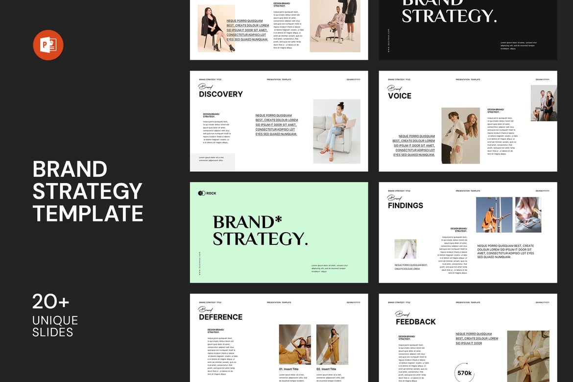 Template PowerPoint Strategi Merek yang Menarik dan Profesional