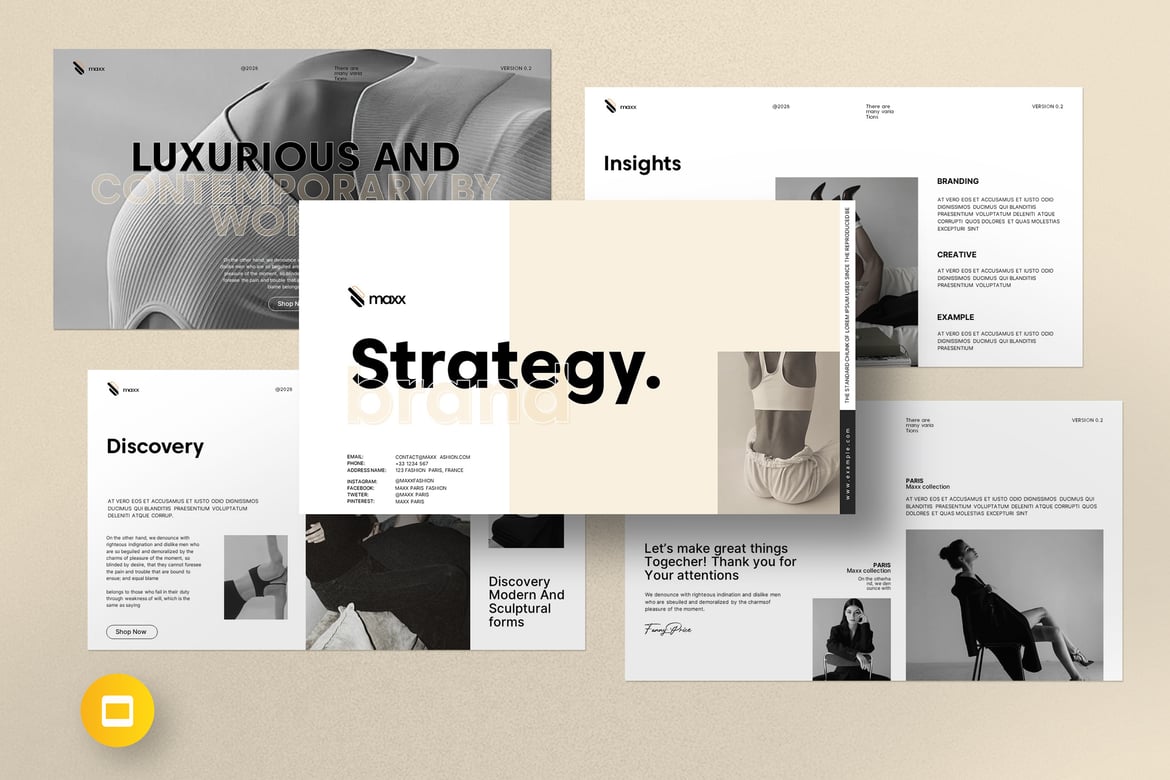 Template PowerPoint Strategi Merek yang Menarik dan Profesional