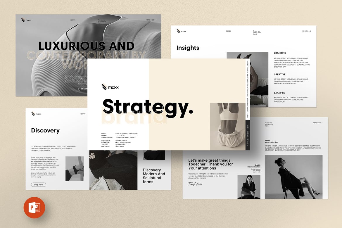 Template PowerPoint Strategi Merek yang Menarik dan Profesional