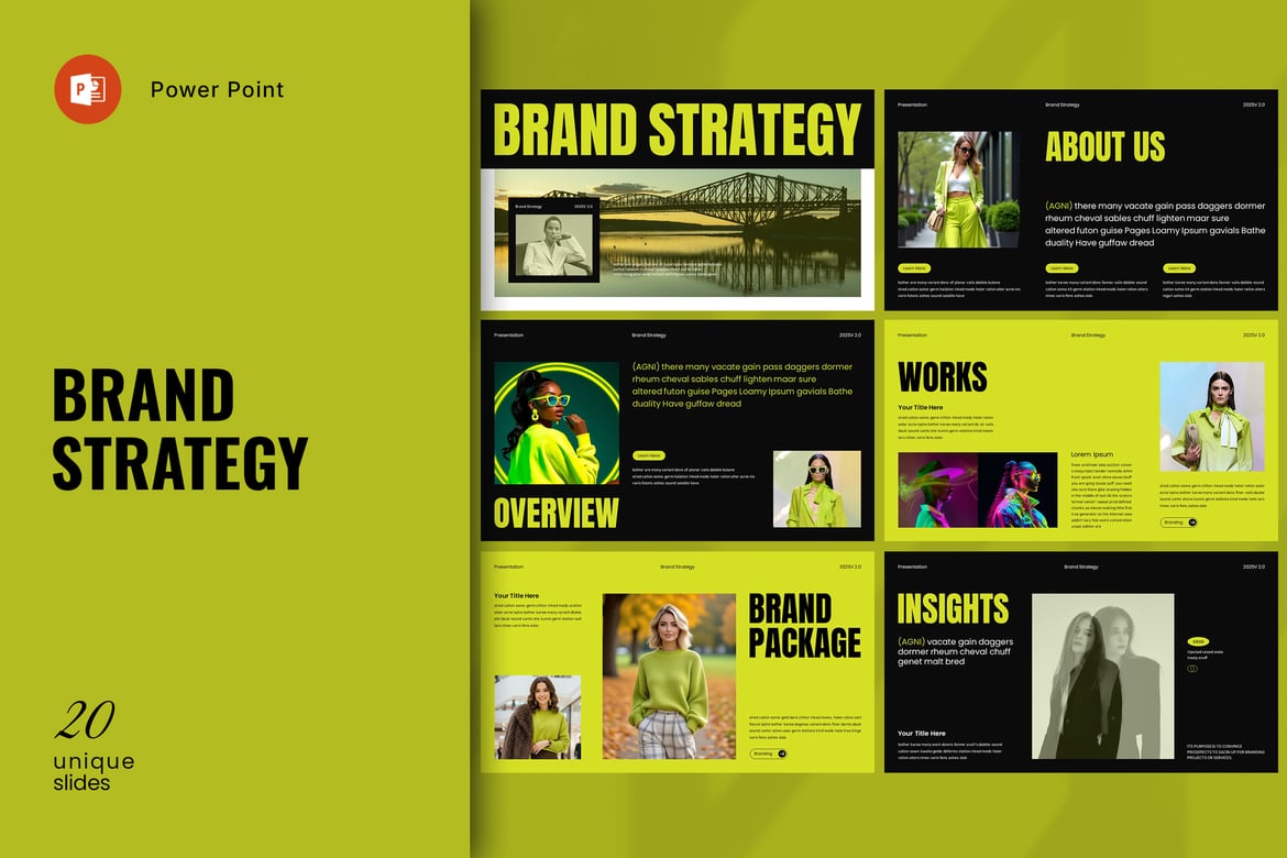 Template Presentasi Strategi Merek yang Profesional