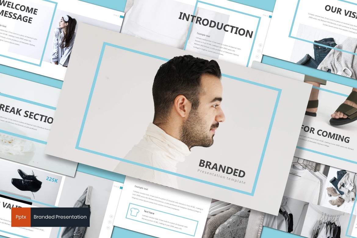 Template Presentasi PowerPoint Branded yang Kreatif dan Minimalis