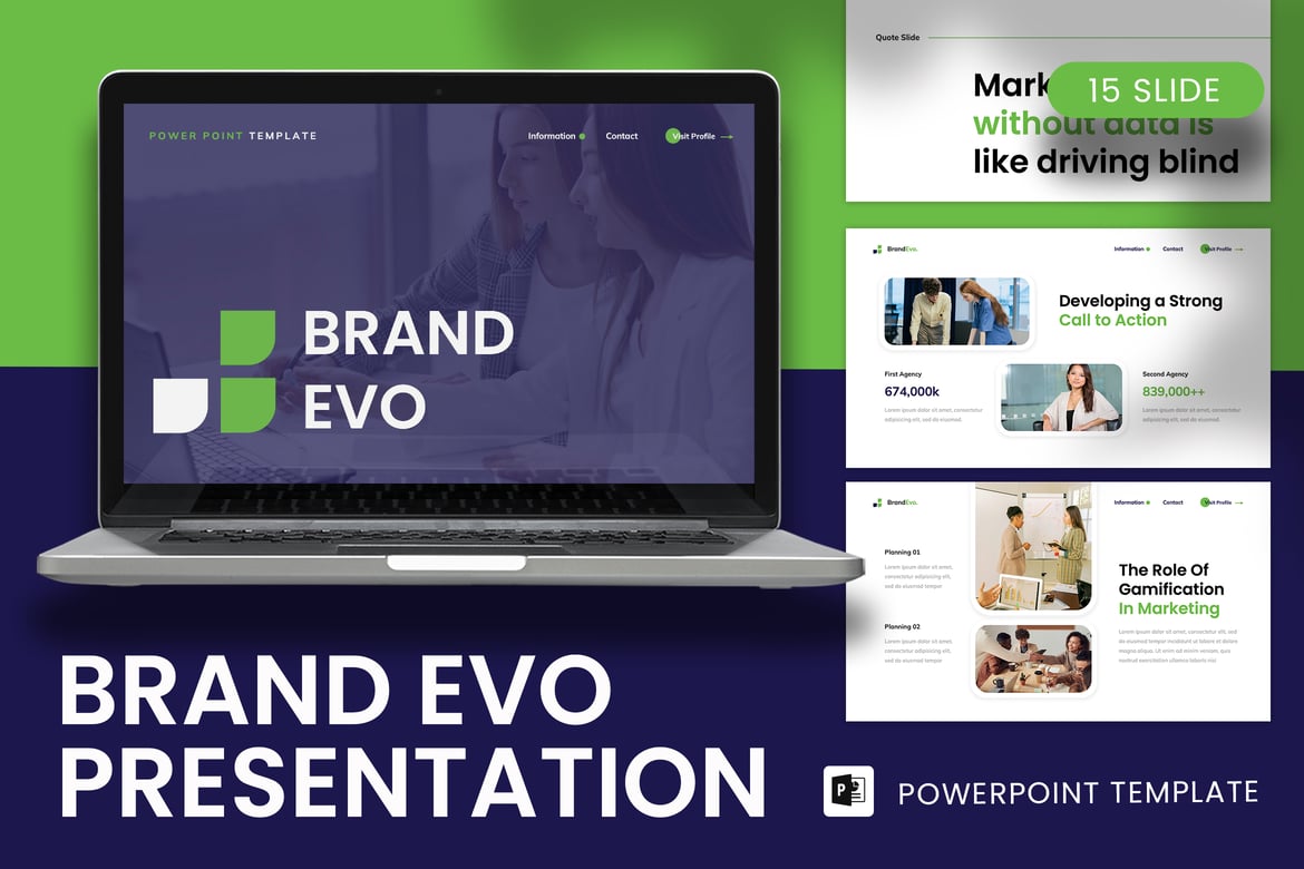 Template Presentasi Pemasaran Brandevo yang Menarik
