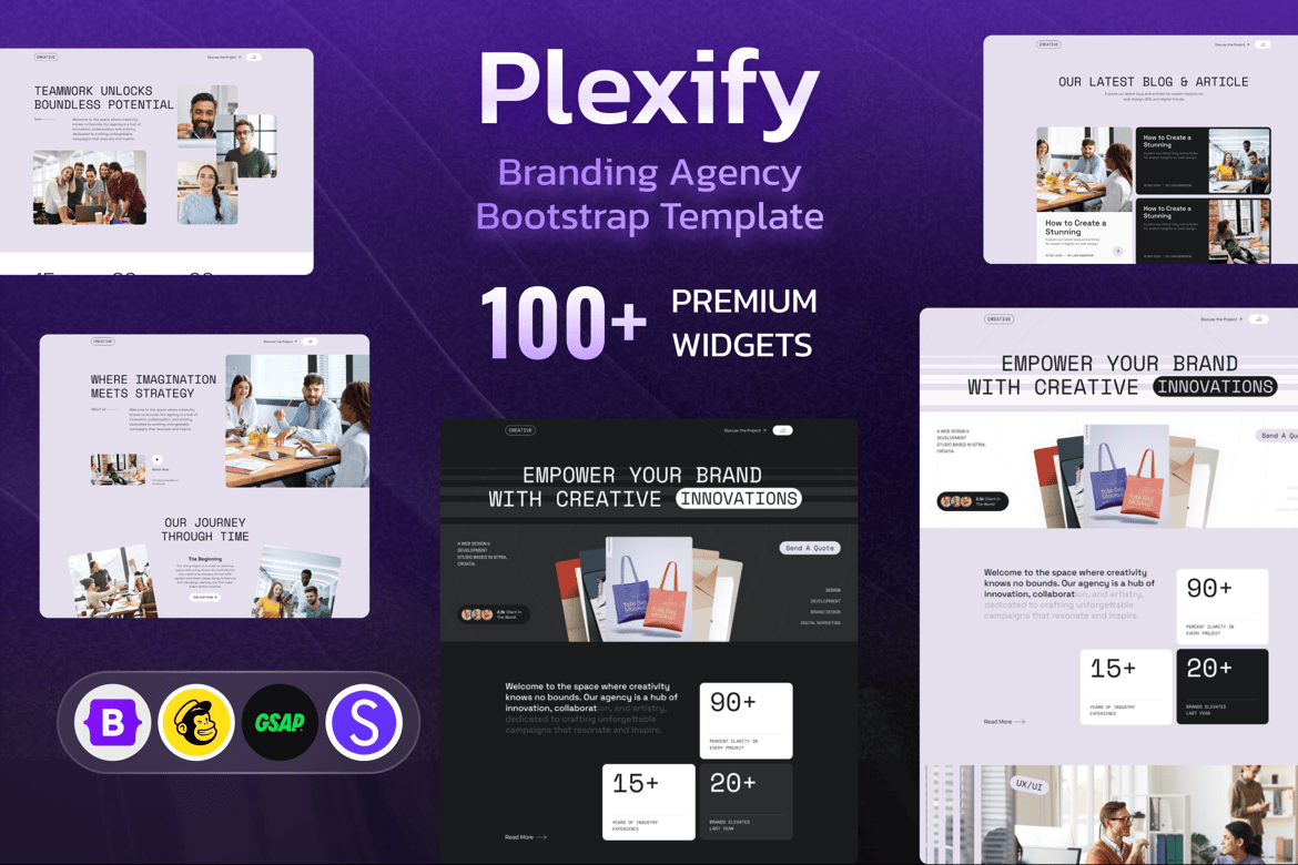Template Website Bootstrap untuk Agensi Branding yang Menarik