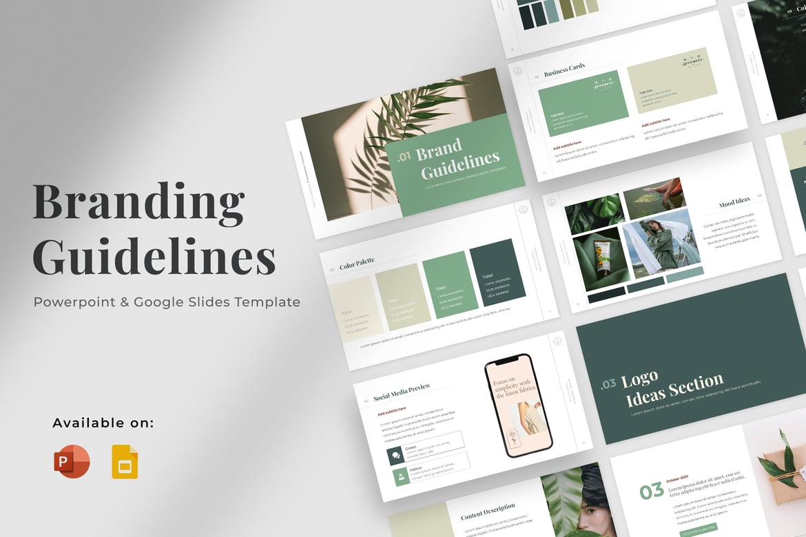Template Presentasi Branding Guidelines untuk Powerpoint & Google Slides