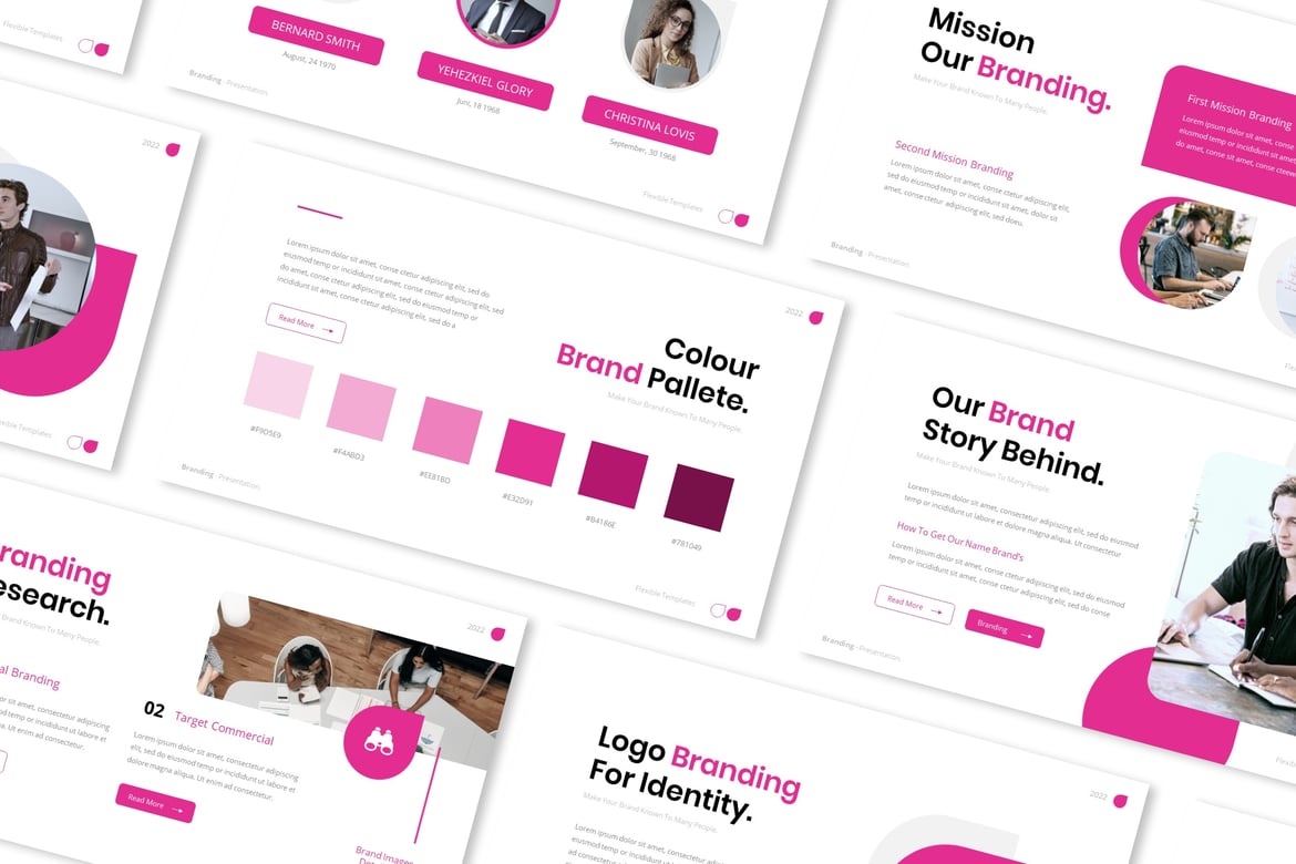 Template Presentasi Powerpoint Panduan Branding yang Menarik