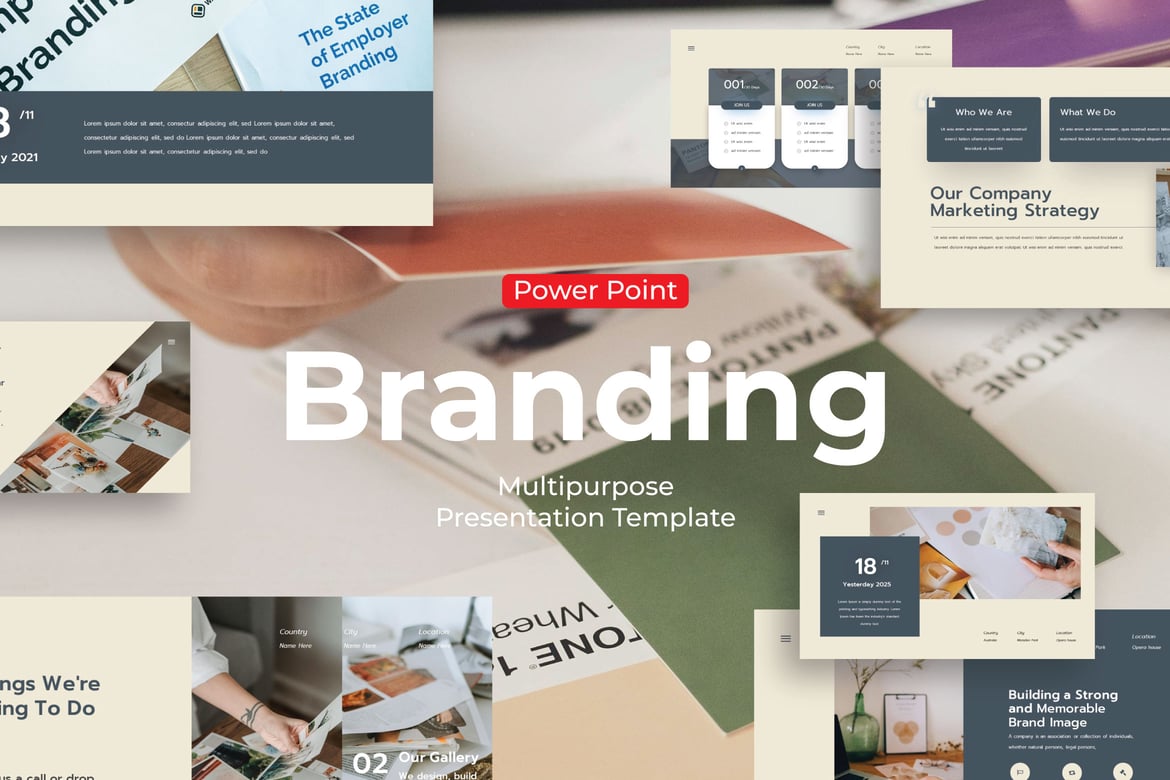Template Presentasi PowerPoint Branding yang Menarik dan Profesional