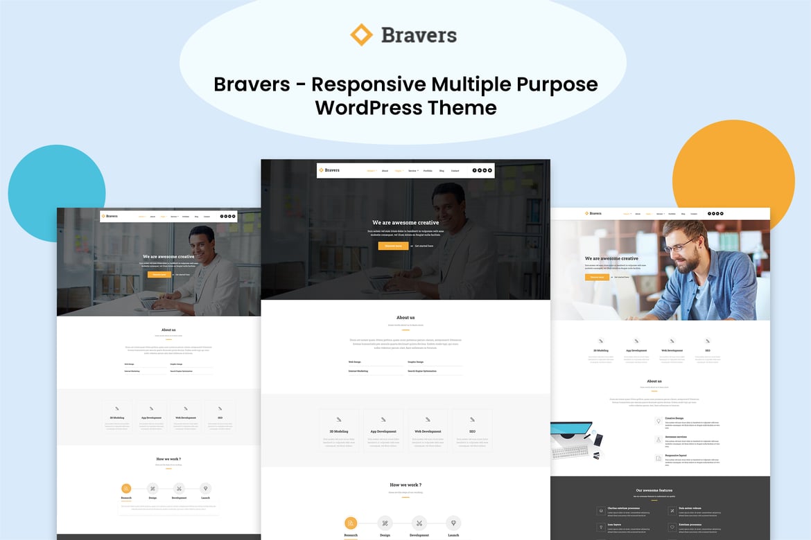 Bravers - Tema WordPress Serbaguna yang Responsif
