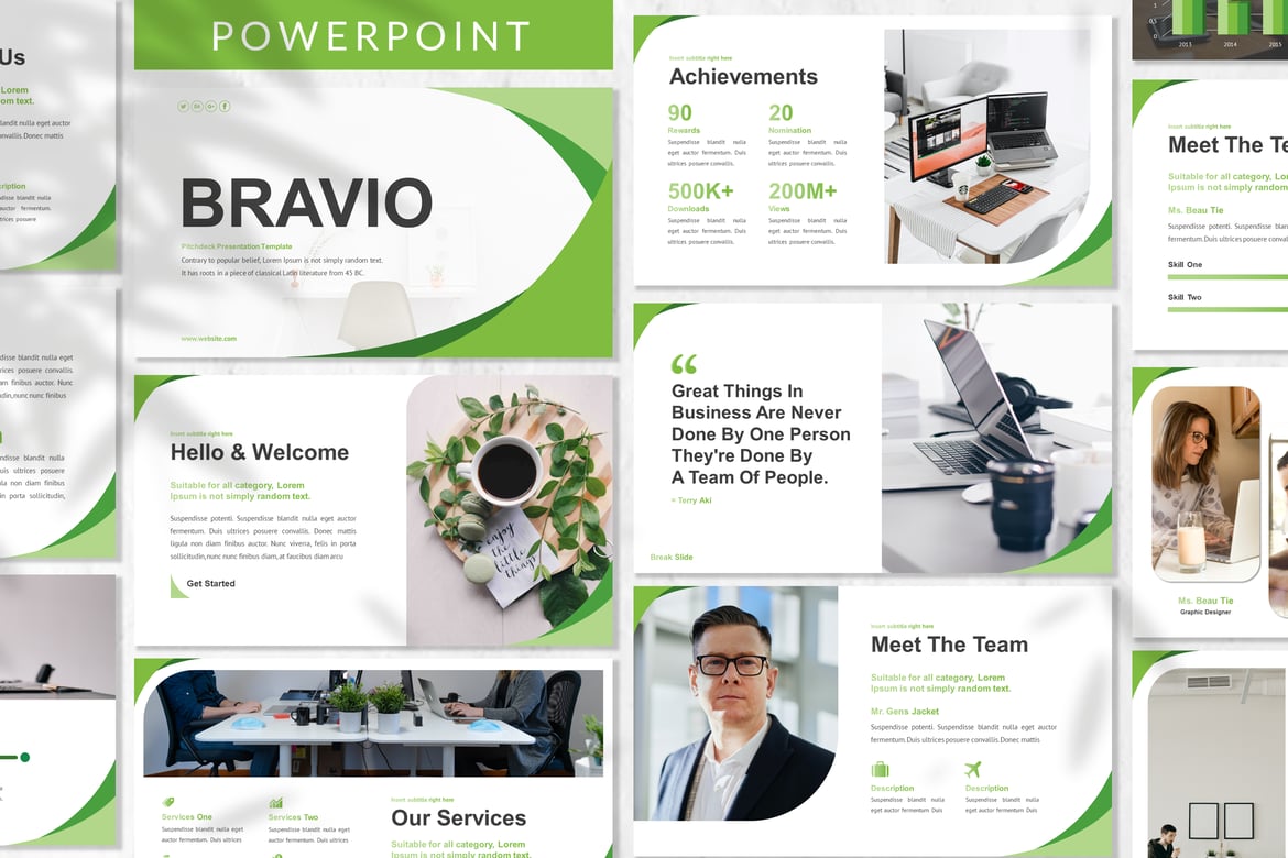 Bravio - Template Powerpoint Bisnis Modern