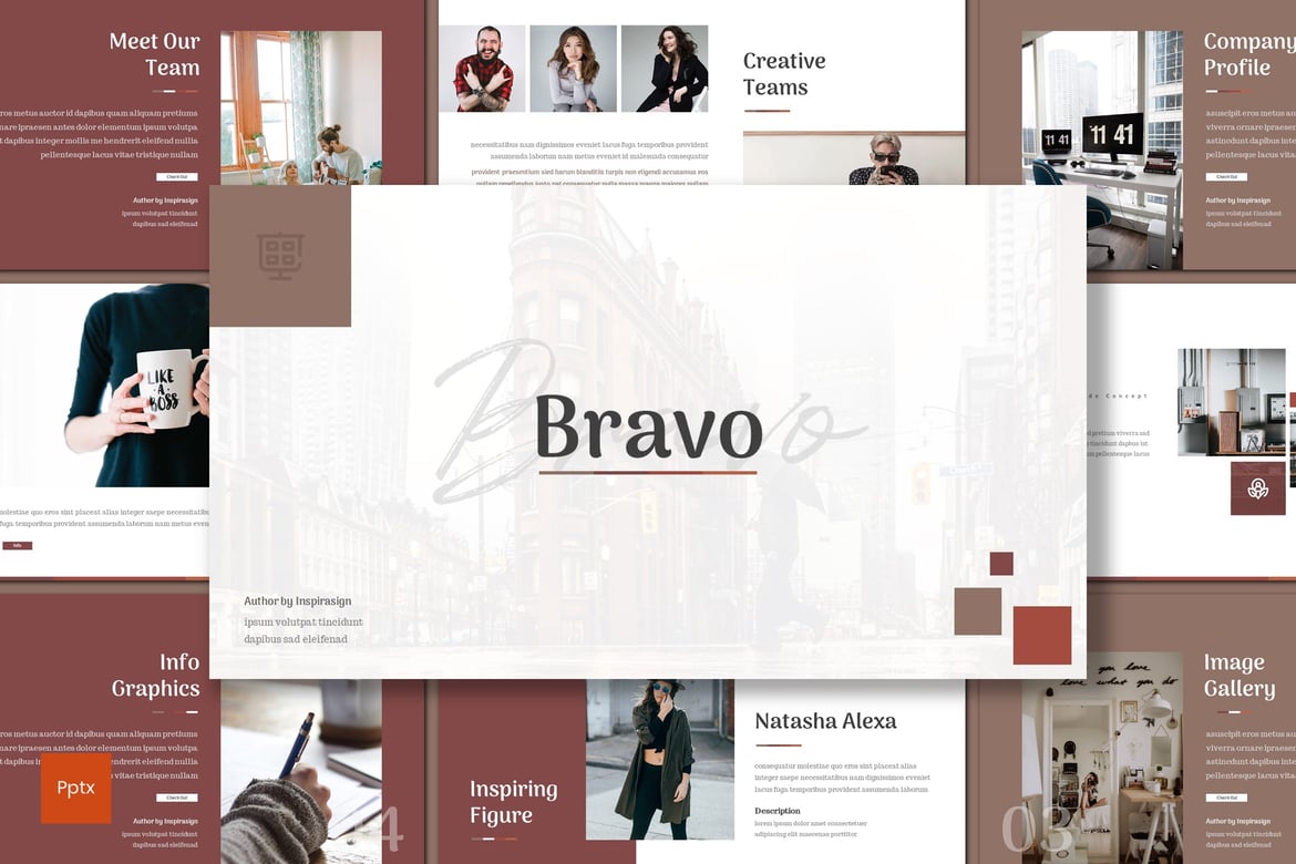Bravo - Template PowerPoint Kreatif dan Minimalis