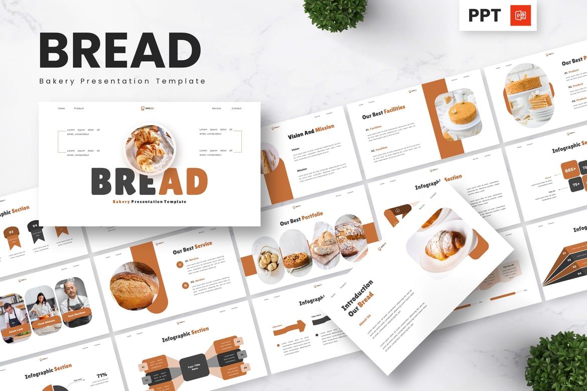 Template Powerpoint Roti - Presentasi Kreatif untuk Bakery Anda
