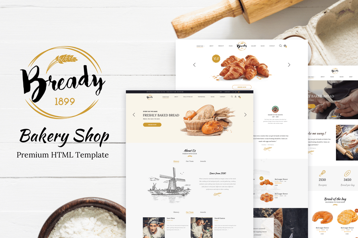 Bready - Template Website untuk Bakery dan Cakery yang Elegan