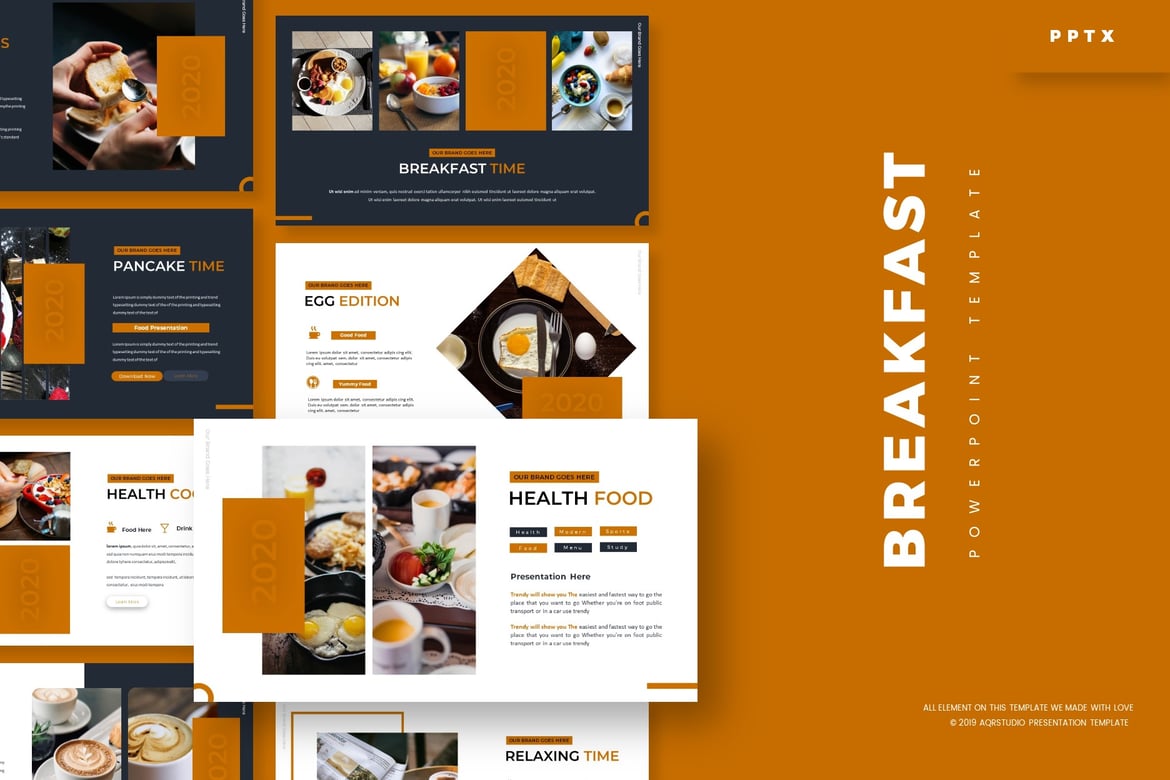 Template PowerPoint BreakFast - Desain Menarik untuk Presentasi Anda