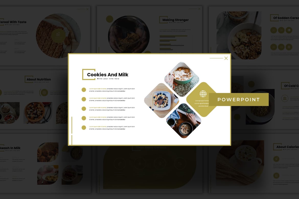 Template Powerpoint Sarapan yang Menarik dan Serbaguna