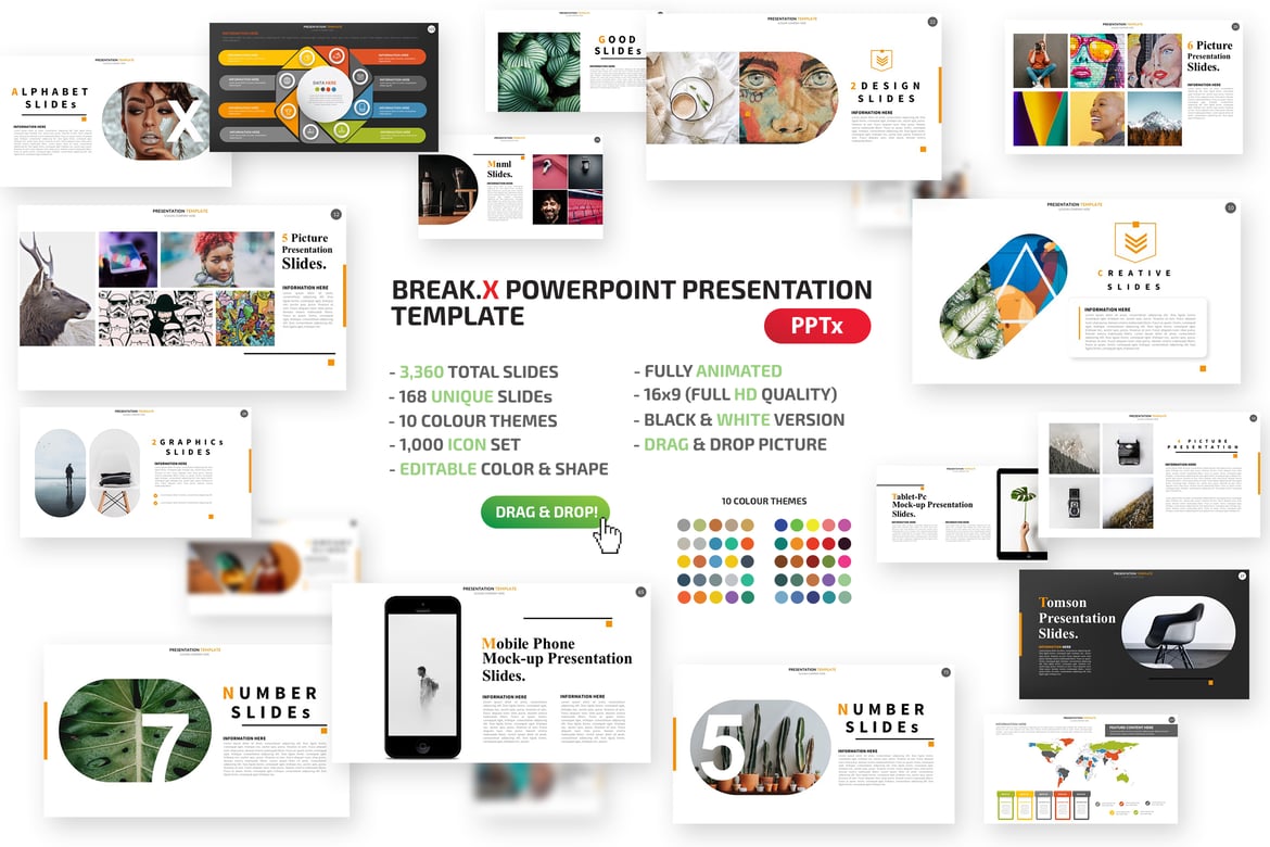 Template Presentasi PowerPoint Break.X yang Menarik dan Profesional