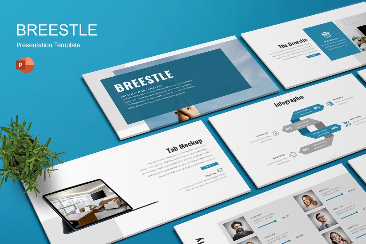 Breestle - Template Presentasi PowerPoint Kreatif dan Profesional