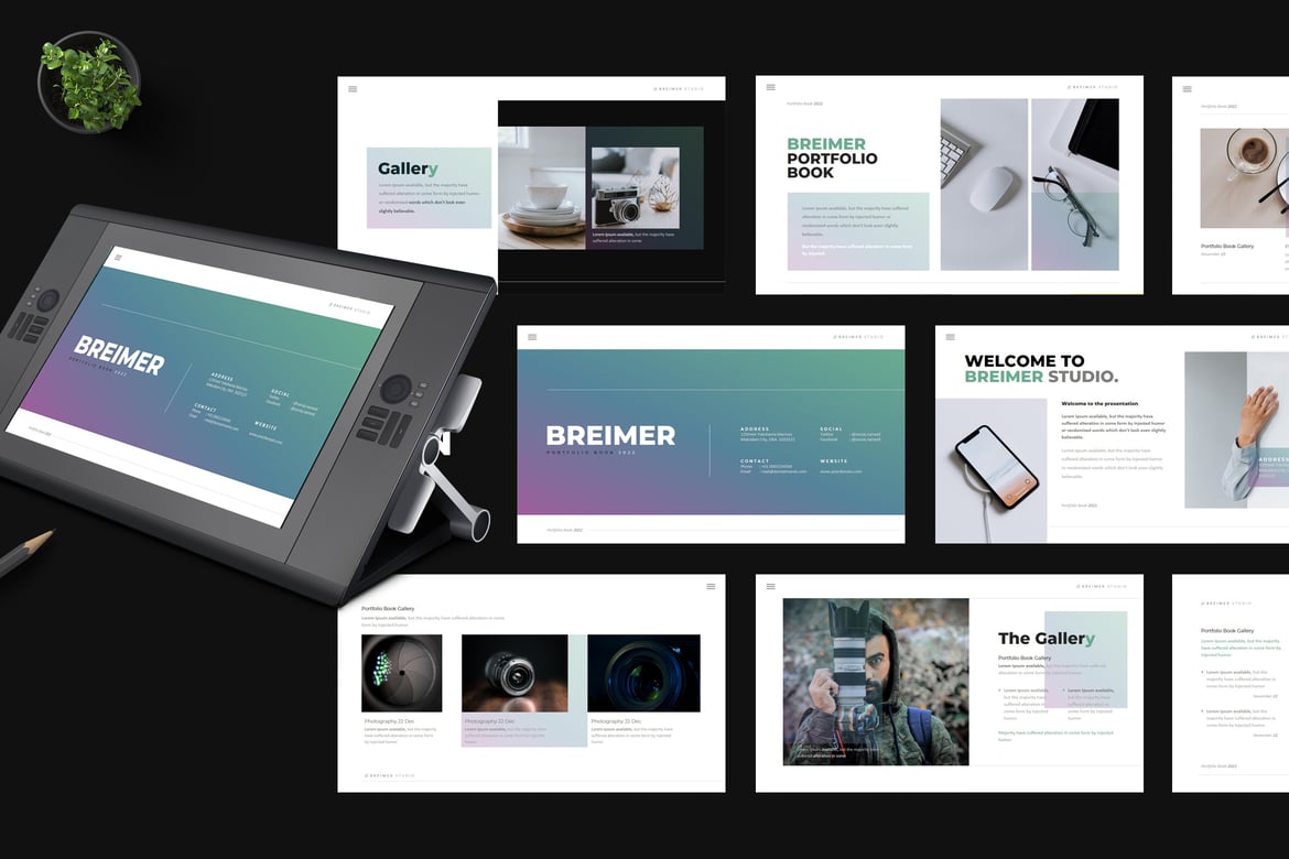 Breimer - Template PowerPoint Kreatif untuk Presentasi Menarik