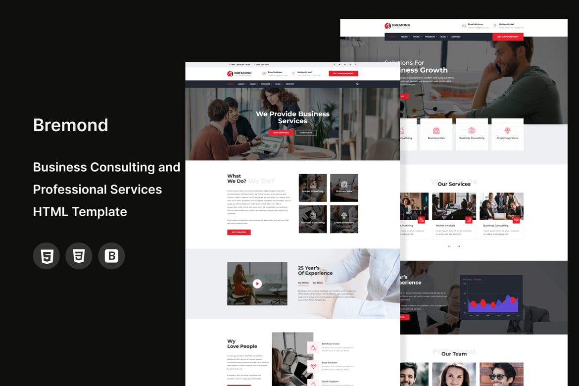Bremond - Template Website Profesional untuk Konsultasi Bisnis