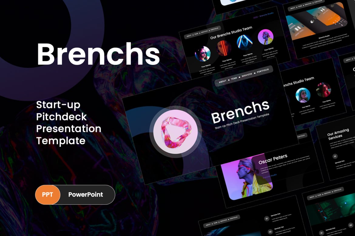 Brenchs - Template PowerPoint untuk Start-Up yang Menarik