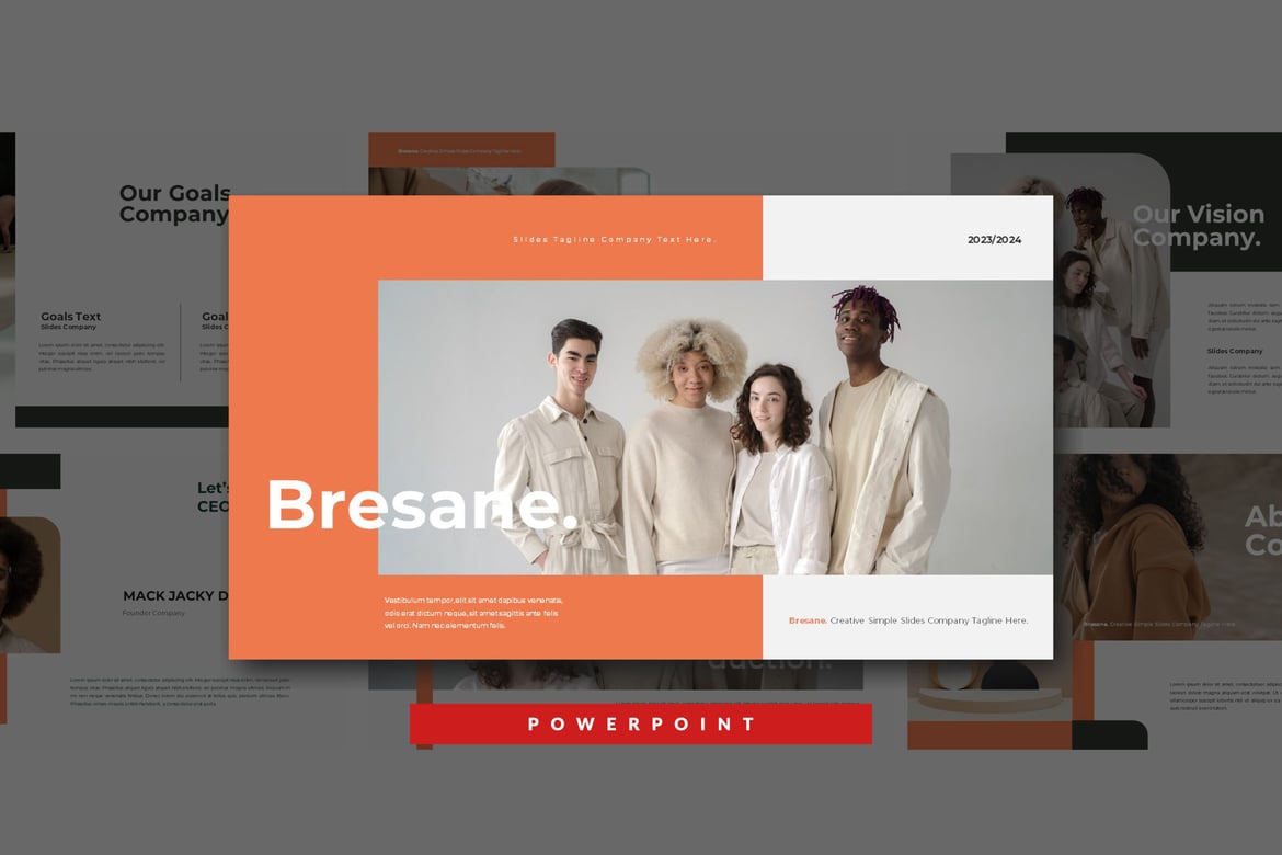 Template Presentasi PowerPoint Bresane yang Menarik