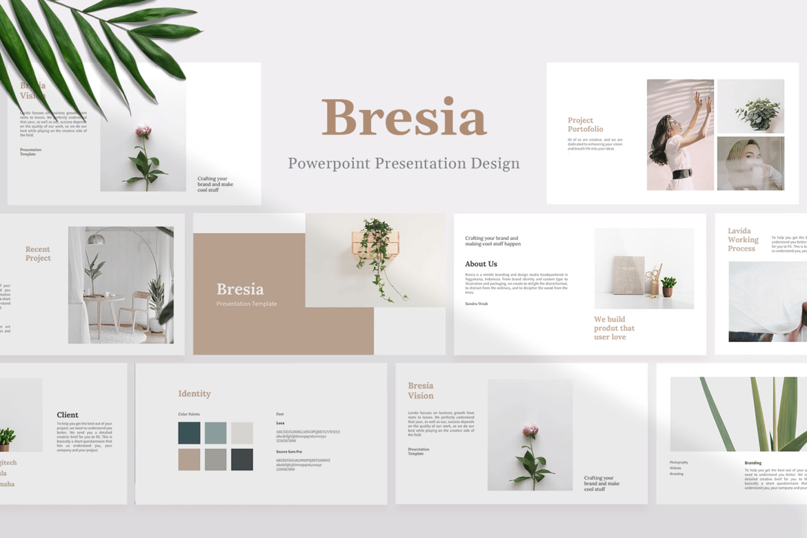 Bresia - Template Powerpoint Proyek & Ide yang Elegan